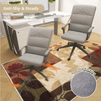 Office Chair Mat for Hardwood Floor, 60"x45" Easy Glide Computer Desk Mat Protector for Rolling Chair Under Desk Rug Nonslip Backing, Machine Wash, (Modern) - Image 5