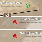 40"X47" Tempered Glass-Glass Chair Mat, Heavy Duty Hard Floor Mat - Image 7