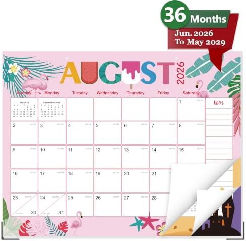 GuassLee Desk Calendar 2026-2029,36 Months 22" x 17" Large Calendar from June 2026 to May 2029,Desktop/Wall Monthly Planner with Julian Date and Thick Paper for Office Home School by GuassLee