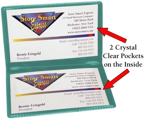 StoreSMART - Metallic Green Folding Business Card Holders - 10 Pack - Polypropylene Plastic (RPP2915MG-10) - Image 5