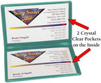 StoreSMART - Metallic Green Folding Business Card Holders - 100 Pack - Polypropylene Plastic (RPP2915MG-100) - Image 5
