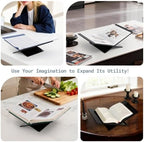 PUERSI Acrylic Book Stands for Display, 15.8 x 9.5 x 4.3 in Open Bookstand - Image 6