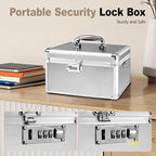 Silver Medication Combination Lock Boxes with Code Medium - Image 2