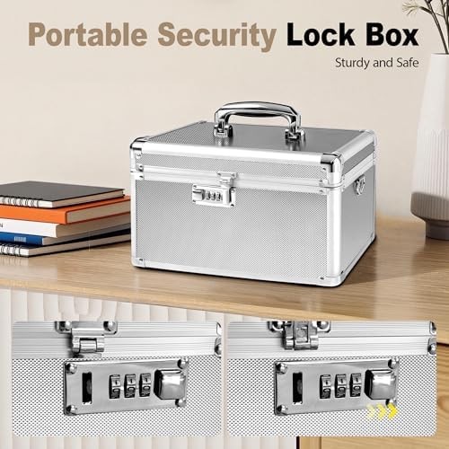 Silver Medication Combination Lock Boxes with Code Medium - Image 2