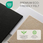 MaxGear Felt Bulletin Board 48" x 36", Tan Felt Wall Tiles Wall Decor - Image 3
