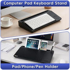 SELEAD Anti-Glare Glass Desktop Whiteboard with Wireless Charger, Black - Image 6