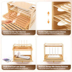 Wooden WiFi Router Box Hider, 3-Layers Hidden Cable Management - Image 5