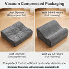 Large Foot Rest for Under Desk at Work, Footrest with Washable Cover for Office,Multifunctional Home Footrest,Dark Gray+AA - Image 6