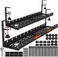 Shikha 2 Pack Cable Management Under Desk, 15.7"-31" Retractable Cable Management Tray, No Drilling Cord Organizer with Clamp for Desk, Under Table Wire Management Tray for Home Office by Shikha