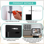 Geelin 2 Pcs Acrylic Business Card Holder Wall Mount Black Business Card Display Holder with Hanging Hardware Vertical Sticker Display Rack Organizing Stand for Office Home (16 Pockets) - Image 3