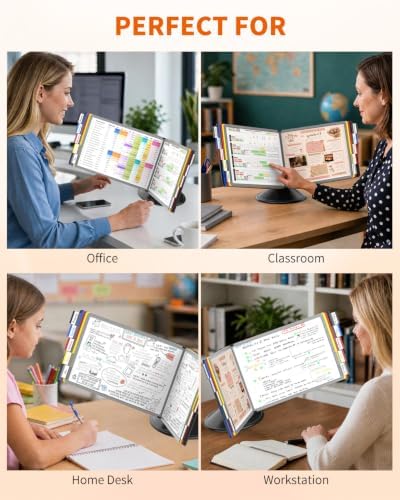 Desk Reference Organizer, Document Display Holder, Colored/Horizontal - Image 4
