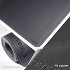 CENNBIE 39.4" x 27.5" Leather Desk Mat,Computer Mouse Pad XXL (Black) - Image 3