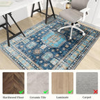 Office Chair Mat for Hardwood Floor, 72"x48" Easy Glide Computer Desk Mat Protector for Rolling Chair Under Desk Rug Nonslip Backing, Machine Wash, (Modern) - Image 3