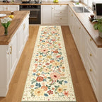DUKINO 2x8 Kitchen Runner Rug, Washable Runner Rug Non Slip, Beige Yellow - Image 4