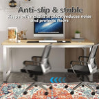 Office Chair Mat for Hardwood Floor, 48"x60" Anti-Slip Desk Chair Mat for Hard Floors, Under Desk Computer Rug for Rolling Chair, Easy Glide Floor Protector Mat for Home Office(Blue Orange) - Image 4