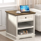 REDAYFUR Lateral File Cabinet 3 Drawer File Cabinet with Charging Station, Printer Stand with Open Adjustable Storage Shelves, Lateral Filing Cabinet for Home Office - Image 7