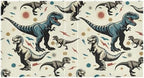 JIPONI 3 Ring Binder Dinosaurs Rex 1 Inch Round Binders for Men Women Students, Cute File Organizer for Office School, 1pc - Image 2
