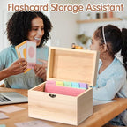 4 Pcs Wooden Index Card Holder 3x5 Notecard Recipe Box - Image 6