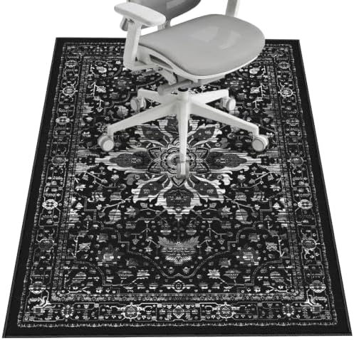 Office Chair Mat for Hardwood Floor & Tile Floor,36"X 48"-Square Black by LreedyMat