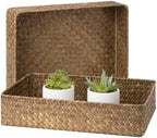 StorageWorks Large Bathroom Baskets, Wicker Storage Baskets for Shelves by StorageWorks