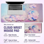 Premium Quality Cloud Wrist Rest Keyboard, Mouse Pad, Wrist Rest Pad, Wrist Rest for Computer Keyboard, Cloud Drink Coaster and Mouse Pad - Image 4