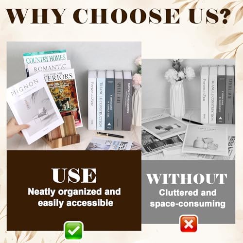 4 Tier Acacia Wood Brochure Display Stand 6 x 9 inch Brochure Holder Pamphlet Display Stand for 5.5 x 8.5 inch 5 x 7 inch Booklets Menus Postcard Holder Multi Purpose Organizer - Image 4
