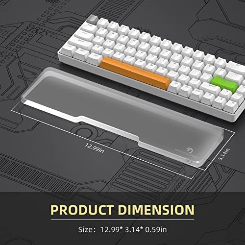 Acrylic Keyboard Wrist Rest - Compact 60% Keyboard- Mechanical Keyboards Ergonomic Palm Rest for Computer Keyboard,Anti-Slip Base,Wrist Pad for Laptop,Office & Home-Easy Typing - Image 2