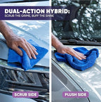 Microfiber Wholesale Pronto Cloths, Dual-Sided Microfiber Cleaning Towels, Soft Plush & Scrub Cloths for Dusting, Scrubbing, Kitchen, Windows & Car Detailing, Absorbent Bulk 50-Pack Blue - Image 6