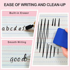Dry Erase Boards 6 Pack, Double Sided Magnetic Small Whiteboards with Lines for Kids, Students, Teacher & Classroom Pack, Including 52 Pcs Alphabet Letters for Preschool Spelling - Image 4