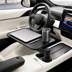 360° Rotating Car Desk Tray for Laptop & Food, Fits Tesla Model Y/3/S by MOOMARTO
