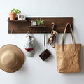 Wooden Pegboard Modular Display Organization Storage Wall Decor Hooks Shelf 15.2in x 7.6in 2-Pack (Color:Walnut) by CreatedOn2005