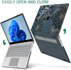 Mektron Case for 13.5" Microsoft Surface Laptop 5/4/3 with Metal Palm Rest Model 1951/1868, 2019/2021/2022 Release Plastic Hard Shell Cover with Screen Protector + Keyboard Cover, Dahlia Flower C035 - Image 4