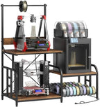 3D Printer Stand with Filament Storage Rack, Power Outlet, Spool Holder by MILEFA