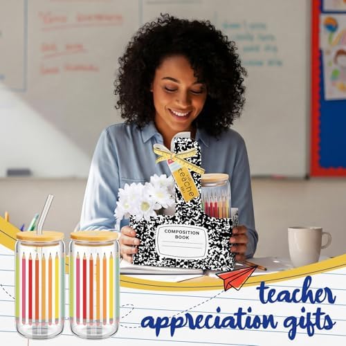4 Pack Teacher Cups Set Back to School Teacher Gifts, Composition - Image 3