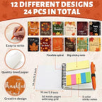 Fall Notebooks with Pens Bulk, 24 Sets, 5.5 x 4.7 In, Maple Leaves - Image 4