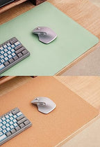Ruby Lil Waterproof Leather Mouse Pad, Natural Cork & PU Leather Dual Side, Office Desk Writing Mat with Stitched Edge for Office Work/Home/Decor,Palegreen,140x70cm - Image 7
