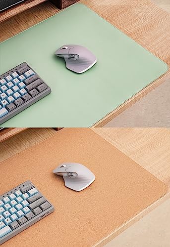 Ruby Lil Waterproof Leather Mouse Pad, Natural Cork & PU Leather Dual Side, Office Desk Writing Mat with Stitched Edge for Office Work/Home/Decor,Palegreen,140x70cm - Image 7