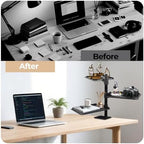 FAHKNS 3-Tier Clamp on Desk Shelf - Multifunctional Desk Clamp Shelf - Image 6