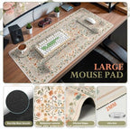 iCasso Mouse Pad with Wrist Rest,Ergonomic Large Desk Mat Set, Beige - Image 5