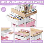 SYKIARIOL Rolling Cart with 6 Drawers,Craft Organizer and Storage,Purple - Image 2