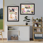 Teling 6 Pack Wood Bulletin Boards with Linen 12''x 16'' Cork Board for Walls with 60 Pushpin Decorative Wood Framed Display for Classroom School Office Bedroom (Black) - Image 5