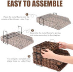 Geelin 3 Pack Water Hyacinth Woven Stackable Letter Paper Tray, Brown - Image 3