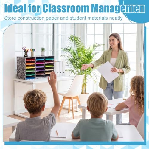 Fuutreo 1 Pc Classroom Construction Paper Storage,Black White Composition - Image 6