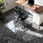 Vicwe Glass Chair Mat for Carpet, 32"x54" Tempered Glass Office Chair Mat by Vicwe