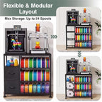 3D Printer Stand Table with Filament Accessories Storage Rack & Drawer - Image 5