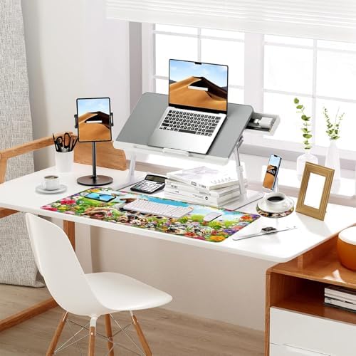 Keyboard Mouse Pad Set, Extended Gaming Mouse Pad+Ergonomics Keyboard Wrist Rest Support, Memory Foam, Easy Typing Pain Relief, 4Pcs XL Ultra Thick Desk Mat,Cute Dog - Image 7