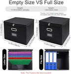 4 Pack File Organizer Boxes with Lids, Collapsible Document Storage Bin with Mesh Pockets & Zipper, Fits Letter/Legal Size Folders for Home Office Classroom Organization (Black, No Folders) - Image 3