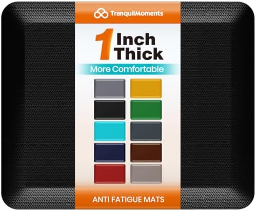 1-Inch Thick Anti-Fatigue Mat for Kitchen and Standing Desk, 20"x24", Black by Unknown