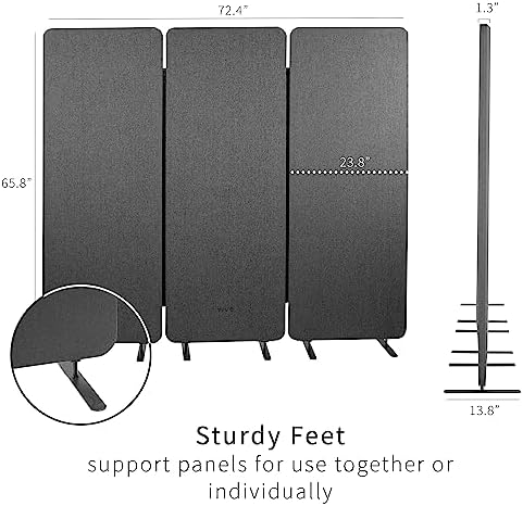 VIVO Dark Gray Freestanding 72 x 66 in Privacy Panel, PP-3-T072D - Image 3