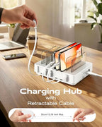SooPii HomeHub H1 60W Charging Station for Multiple Devices, White - Image 2